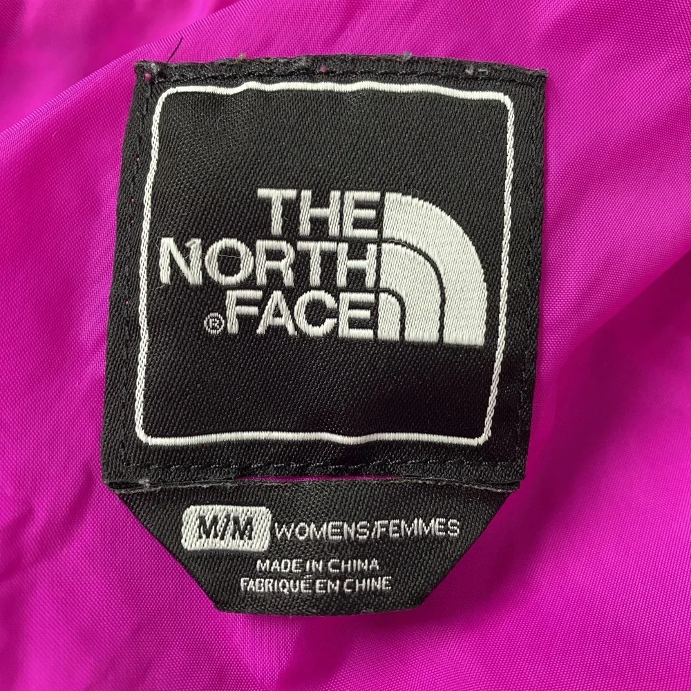 The North Face Parka Coat Womens Medium Gray 550 Down Hooded Quilted Puffer Long